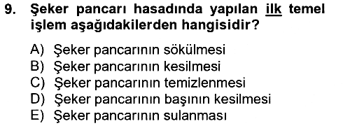 Tarım Alet ve Makinaları 2012-2013 Dönem Sonu Sınavı - 9. soru