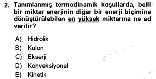 Tarım Alet ve Makinaları 2024-2025 Dönem Sonu Sınavı - 2. soru