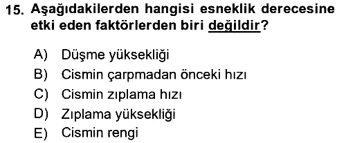 Tarım Alet ve Makinaları 2015-2016 Tek Ders Sınavı - 15. soru