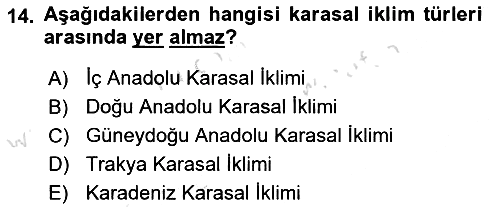 Tarım Ekonomisi 2023-2024 Ara Sınav - 14. soru