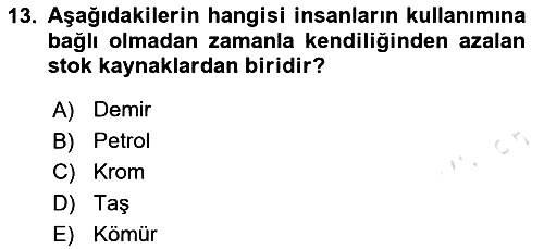 Tarım Ekonomisi 2025-2026 Dönem Sonu Sınavı - 13. soru
