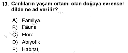 Tarım Ekonomisi 2024-2025 Yaz Okulu Sınavı - 13. soru