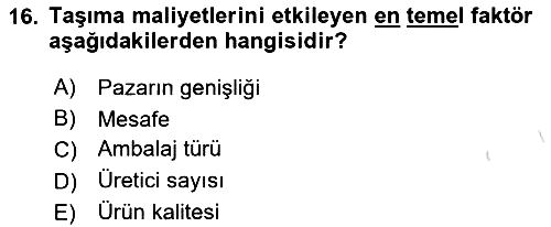 Tarımsal Pazarlama 2025-2026 Ara Sınav - 16. soru