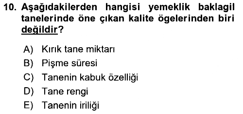 Tarla Bitkileri 2025-2026 Ara Sınav - 10. soru