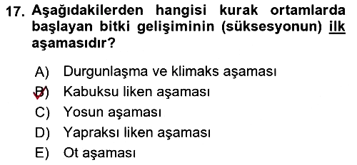 Tarla Bitkileri 2025-2026 Dönem Sonu Sınavı - 17. soru