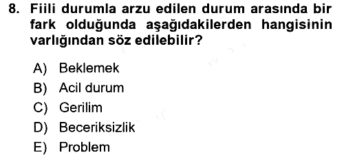 Sağlık Kurumları Yönetimi 2 2017-2018 Dönem Sonu Sınavı - 8. soru