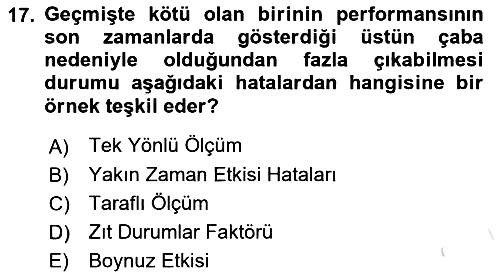 Sağlık Kurumları Yönetimi 2 2021-2022 Dönem Sonu Sınavı - 17. soru