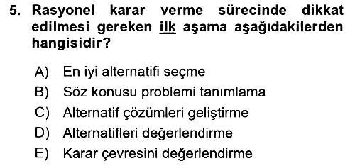 Sağlık Kurumları Yönetimi 2 2023-2024 Dönem Sonu Sınavı - 5. soru