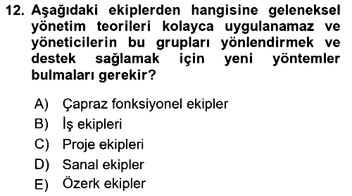 Sağlık Kurumları Yönetimi 2 2023-2024 Dönem Sonu Sınavı - 12. soru