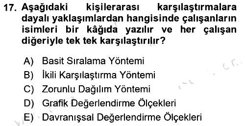 Sağlık Kurumları Yönetimi 2 2023-2024 Dönem Sonu Sınavı - 17. soru