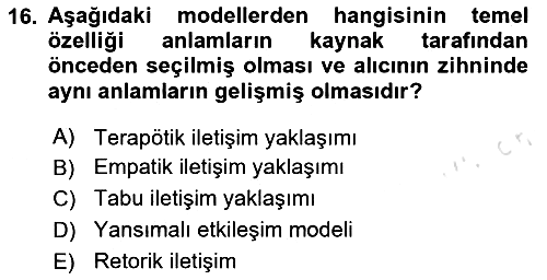 Sağlık Kurumları Yönetimi 2 2024-2025 Dönem Sonu Sınavı - 16. soru