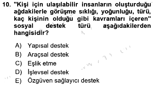 Sağlık Psikolojisi 2024-2025 Ara Sınav - 10. soru