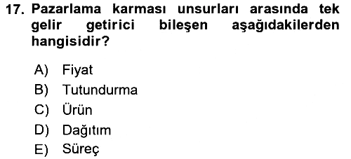 Destinasyon Yönetimi 2017-2018 Ara Sınav - 17. soru