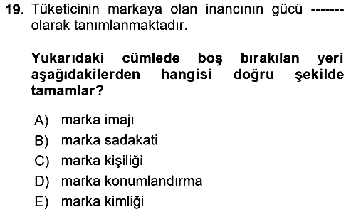 Destinasyon Yönetimi 2017-2018 Dönem Sonu Sınavı - 19. soru