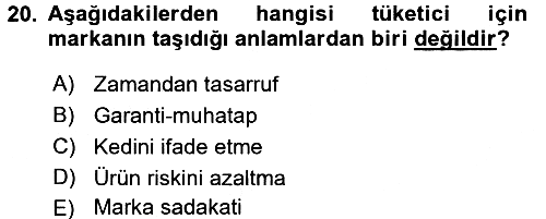 Destinasyon Yönetimi 2017-2018 Dönem Sonu Sınavı - 20. soru
