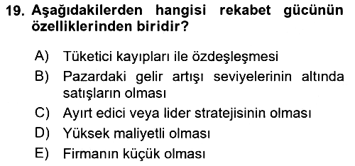Destinasyon Yönetimi 2023-2024 Dönem Sonu Sınavı - 19. soru