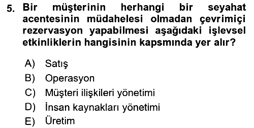 Dijital Turizm 2021-2022 Ara Sınav - 5. soru
