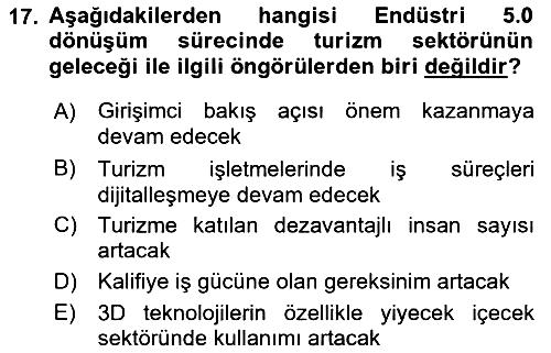 Dijital Turizm 2021-2022 Dönem Sonu Sınavı - 17. soru
