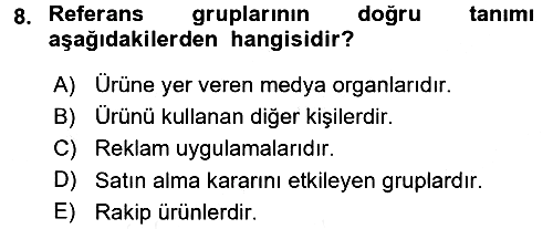 Hizmet Tasarımı 2017-2018 3 Ders Sınavı - 8. soru