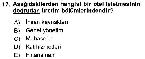 Hizmet Tasarımı 2018-2019 3 Ders Sınavı - 17. soru