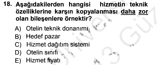 Hizmet Tasarımı 2012-2013 Ara Sınav - 18. soru