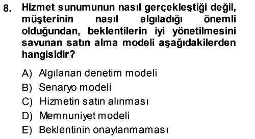 Hizmet Tasarımı 2013-2014 Ara Sınav - 8. soru