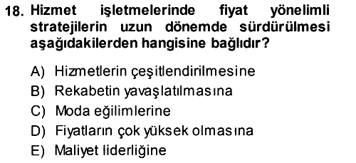 Hizmet Tasarımı 2013-2014 Ara Sınav - 18. soru