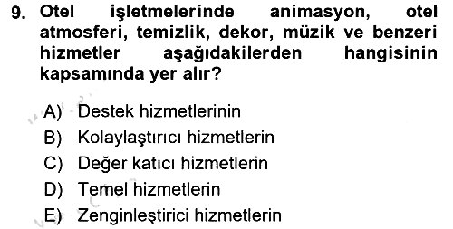Hizmet Tasarımı 2016-2017 Ara Sınav - 9. soru