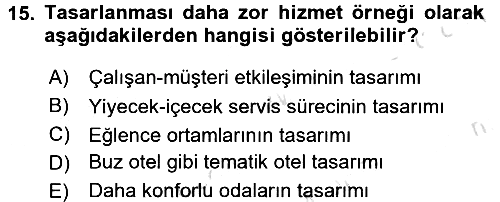 Hizmet Tasarımı 2016-2017 Ara Sınav - 15. soru
