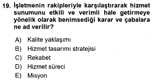 Hizmet Tasarımı 2021-2022 Ara Sınav - 19. soru