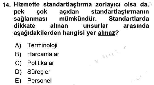 Hizmet Tasarımı 2022-2023 Ara Sınav - 14. soru