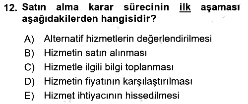 Hizmet Tasarımı 2024-2025 Ara Sınav - 12. soru