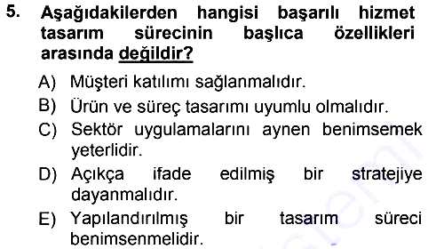 Hizmet Tasarımı 2012-2013 Dönem Sonu Sınavı - 5. soru