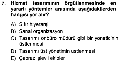 Hizmet Tasarımı 2012-2013 Dönem Sonu Sınavı - 7. soru