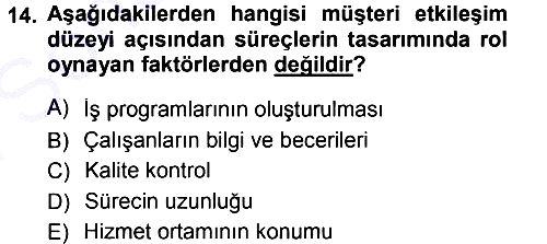 Hizmet Tasarımı 2012-2013 Dönem Sonu Sınavı - 14. soru