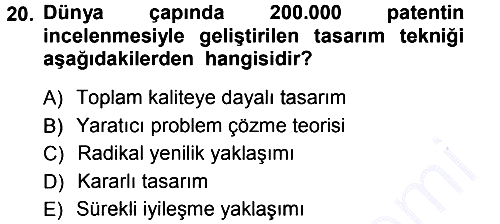 Hizmet Tasarımı 2012-2013 Dönem Sonu Sınavı - 20. soru