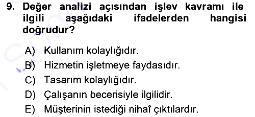Hizmet Tasarımı 2015-2016 Dönem Sonu Sınavı - 9. soru