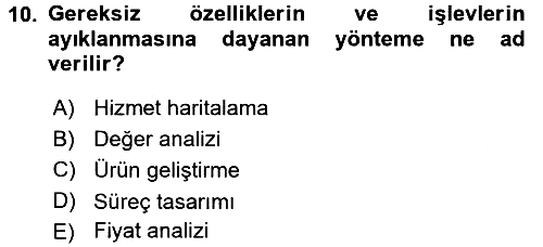 Hizmet Tasarımı 2015-2016 Dönem Sonu Sınavı - 10. soru