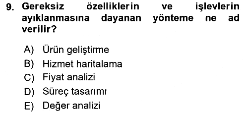 Hizmet Tasarımı 2016-2017 Dönem Sonu Sınavı - 9. soru