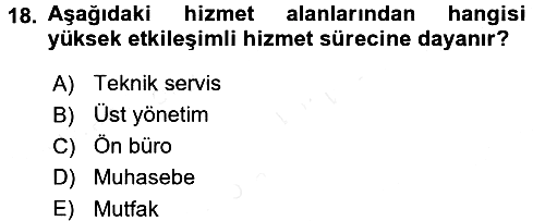 Hizmet Tasarımı 2017-2018 Dönem Sonu Sınavı - 18. soru