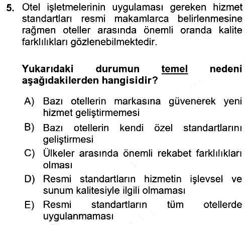 Hizmet Tasarımı 2018-2019 Dönem Sonu Sınavı - 5. soru