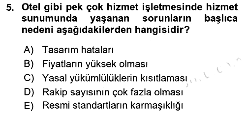 Hizmet Tasarımı 2019-2020 Dönem Sonu Sınavı - 5. soru