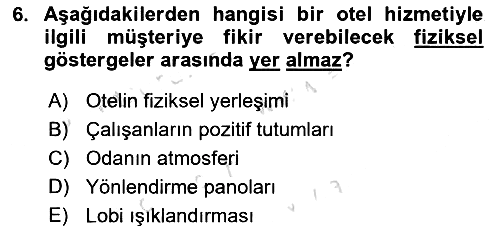 Hizmet Tasarımı 2021-2022 Dönem Sonu Sınavı - 6. soru