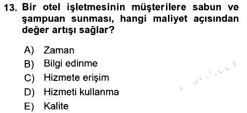 Hizmet Tasarımı 2022-2023 Dönem Sonu Sınavı - 13. soru