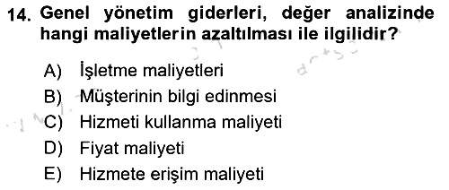 Hizmet Tasarımı 2023-2024 Dönem Sonu Sınavı - 14. soru