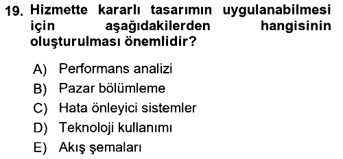 Hizmet Tasarımı 2023-2024 Dönem Sonu Sınavı - 19. soru