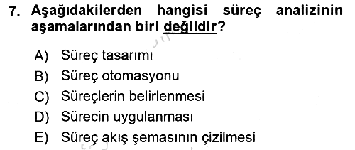 Hizmet Tasarımı 2024-2025 Dönem Sonu Sınavı - 7. soru