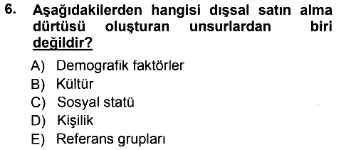 Hizmet Tasarımı 2013-2014 Tek Ders Sınavı - 6. soru