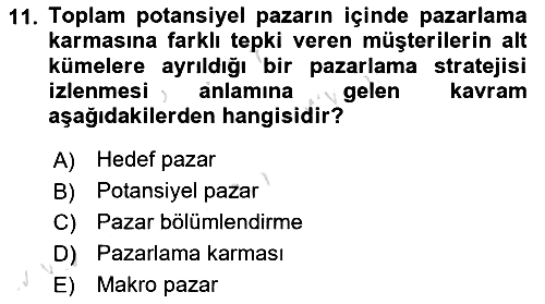 Konaklama İşletmeciliği 2021-2022 Ara Sınav - 11. soru