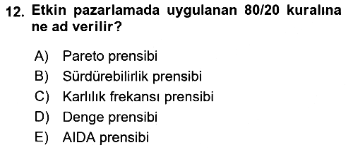 Konaklama İşletmeciliği 2021-2022 Ara Sınav - 12. soru